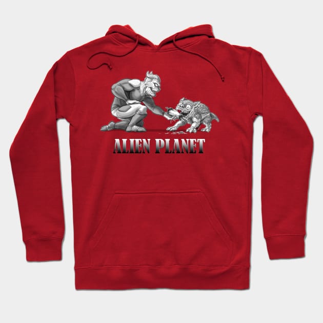 Alien Planet - Feeding Time Hoodie by Monster Maxson Productions LLC
